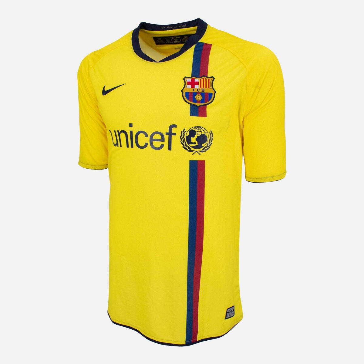 Andres Iniesta Signed Barcelona Shirt 2008-09 Away Yellow [8