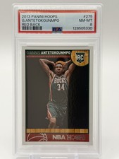 Giannis Antetokounmpo 2013-14 Panini Hoops Red Back PSA 8 Rookie Card NBA #275. rookie card picture