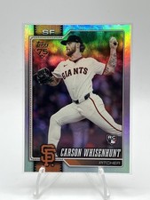 2026 Topps Series 1 CARSON WHISENHUNT Rainbow Foil Rookie Card RC #184 Giants