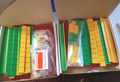 Base 10 Counting Pieces USM, 2 Kits 120 Units 40 Strips Math Learning Center LN