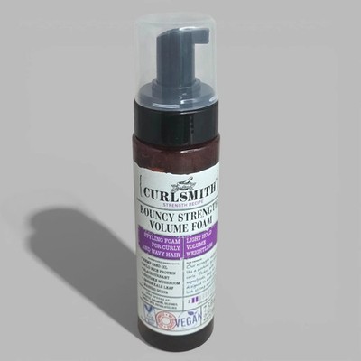 Curlsmith Bouncy Strength Volume Foam for Curly & Wavy Hair 7.5oz / 222 ml ~ New