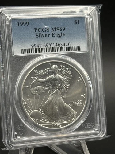 1999 Silver American Eagle PCGS MS 69