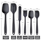 6pcs Silicone Spatula Set Heat Resistant NonStick Rubber Spatulas Baking Cooking
