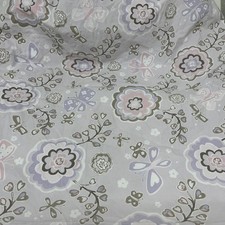Pottery Barn Kids Girls Purple Floral Butterfly Fitted Crib Sheet Toddler