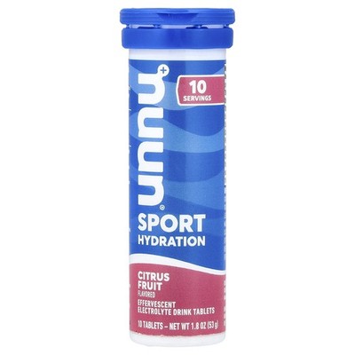 Sport Hydration, Effervescent Electrolyte Drink, Citrus Fruit, 10 Tablets