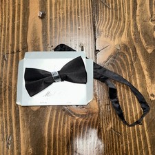 Michelsons Men's Silk Bow Tie Black 100 Silk NWT