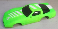 "NEW" OS TYCO NEON GREEN 5 CORVETTE HO SLOT CAR BODY NARROW CHASSIS 