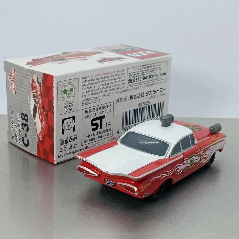 Tomica Cars Ramone Fire Miniature Car Red C-38 Japan With Box Used  - Image 4 of 4