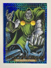 2024 Marvel Masterpieces ‘92 Platinum - #26 - Doctor Doom - Blue Traxx