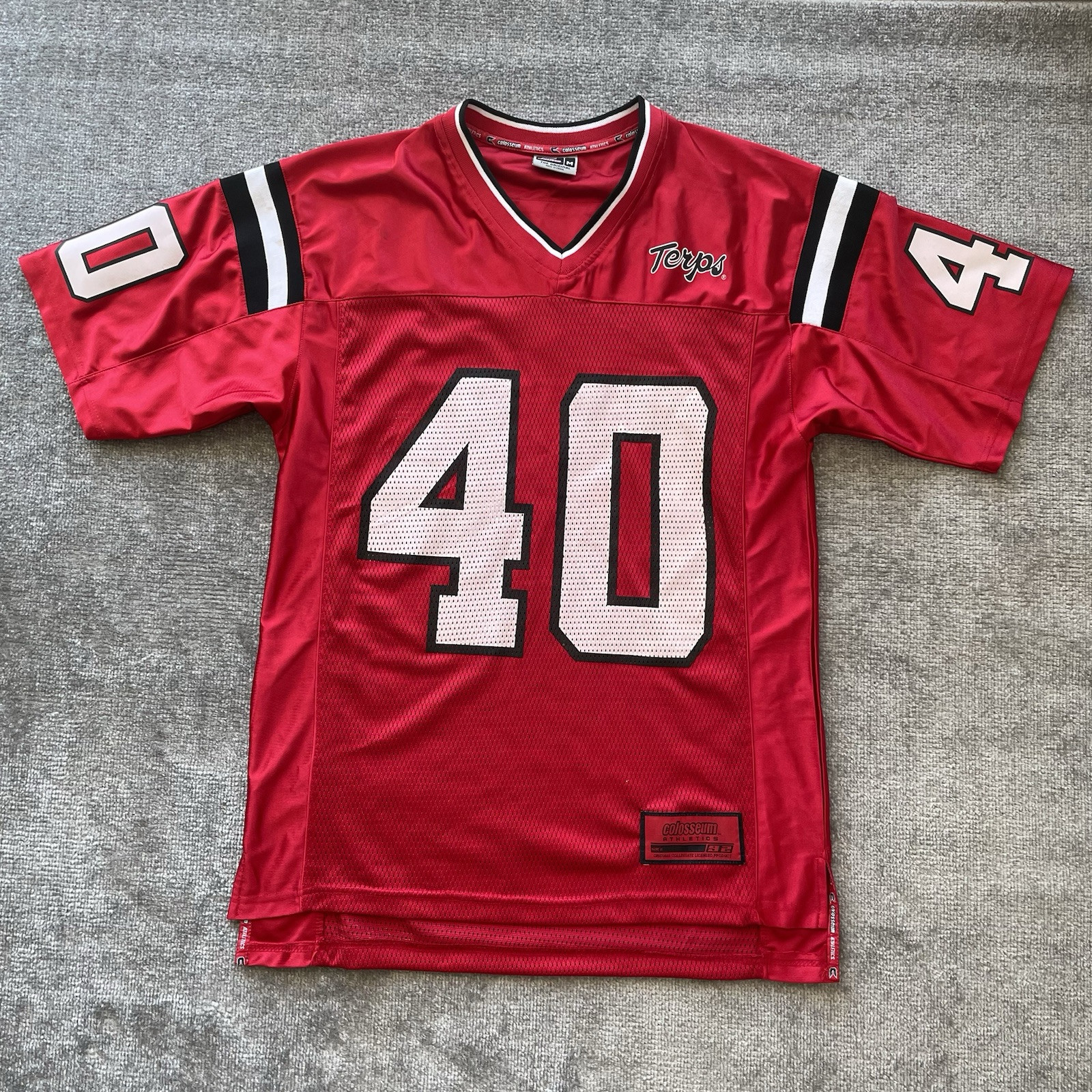 Maryland Terrapins Red #40 Colosseum Football Jersey Men's Medium NCAA