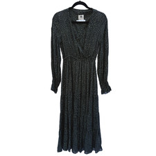 Peruvian Connection x Glenda Bailey Maxi Dress XS Cheetah Boho Cottage Core