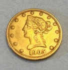 1905 $5 Gold Half Eagle US Coin Pre-1933 Business Strike Uncertified