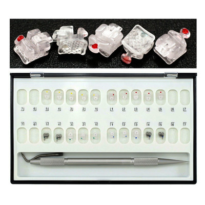 DAMON Clear Braces Orthodontic Self Ligating Brackets Ceramic MBT 022 345 Hooks