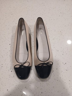 Ara Ballerina Bari Blauw Leer Lak Schneller Versand nach DL Black And Cream 5.5