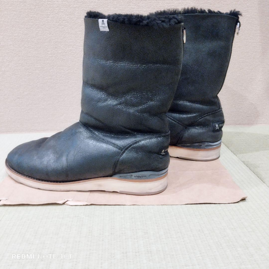 Mastermind x Visvim Shearling Boots Black US11 29… - image 2