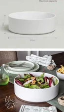 Over and Back Stackable 10.1 in. 102.4 fl. oz. Semi-Matte White Hand-Finished St