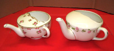 2 Floral Decor Invalid/Infant Feeders, 1 - Porcelain, 1- Not Translucent, VGCond