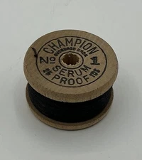 1 Vtg 25 yds Gudebrod Bros #1 Black Suture Silk Braided Thread Not Sterile Spool