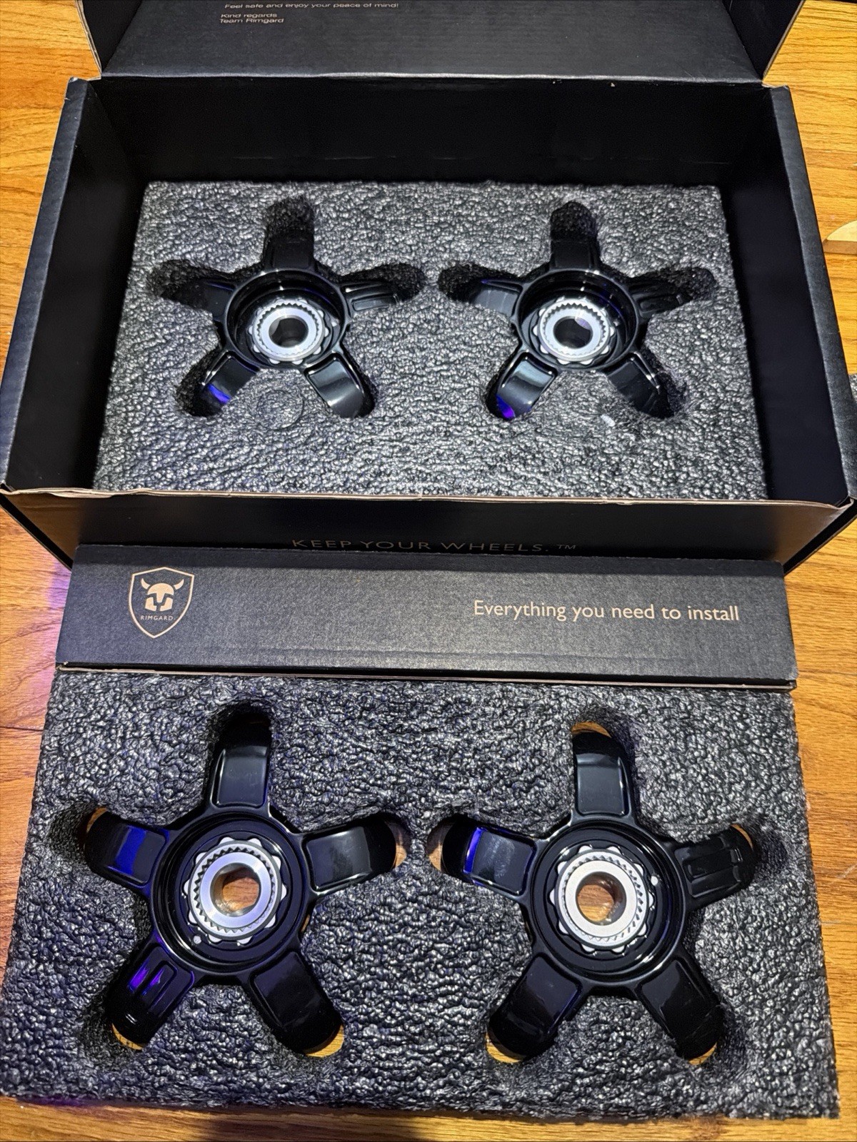 Rimgard Black Audi Wheel Locks 4 Pack Complete In Box With Keys