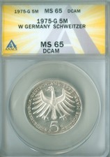 1975-G 5M W Germany Schweitzer MS 65 ANACS (2228469)