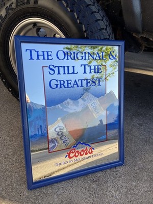 Vintage Rare 1993 Coors Beer Mirror Sign 24.5x19  Large Light Original Bar