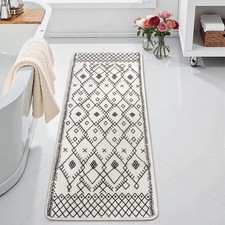 Bathroom Runner Rug 18x47 inch Boho Long Bath Mat Non-Slip Moroccan Geometric...