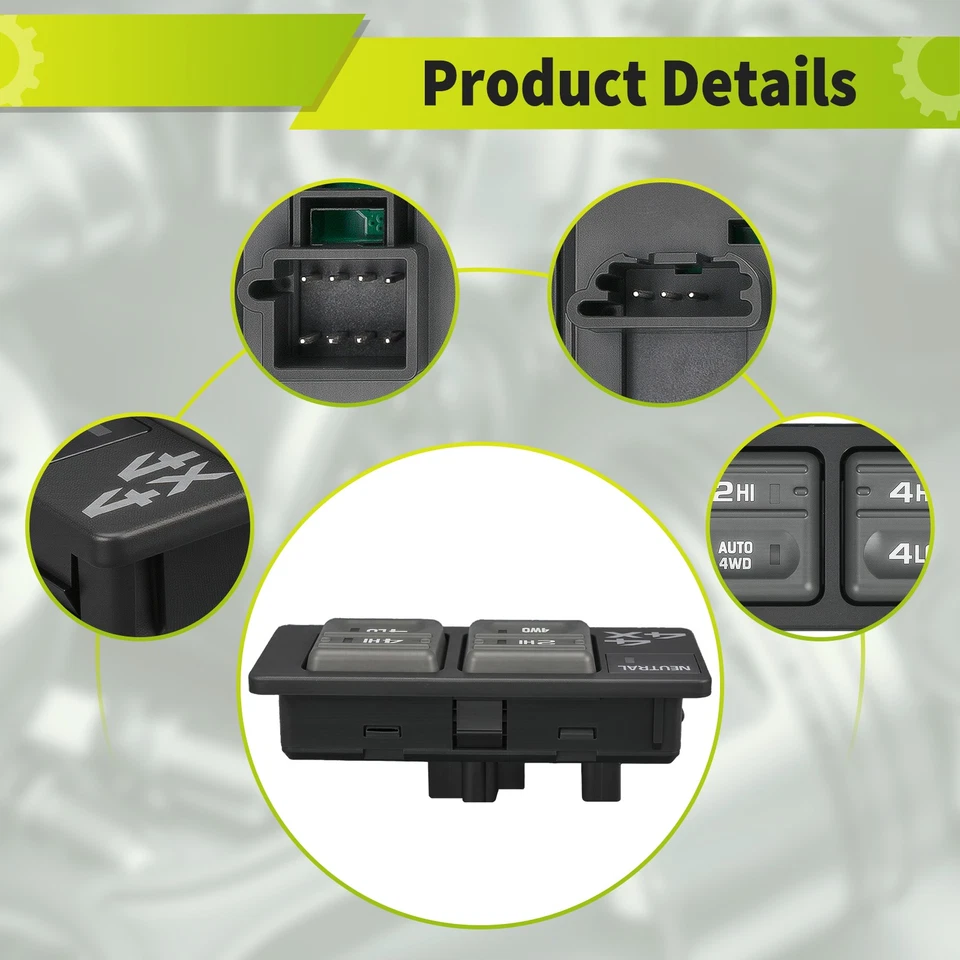 NEW 4x4 4WD Transfer Case Shift Control Switch 98-00 Fit for Chevrolet GMC 19168 - Изображение 2 из 4