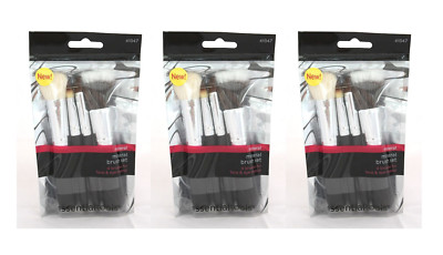 3 x ESSENTIAL TOOLS MINERAL MAKE-UP PINSEL SET 4 STÜCK GESICHT AUGEN BRONZER CONCEALER