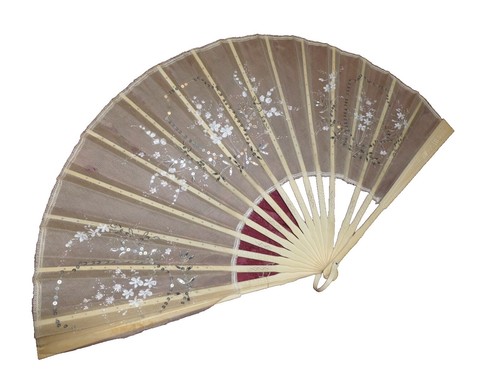 New, Set of 10 White & Silver Japanese Themed Hand Fans (8x14”) | eBay