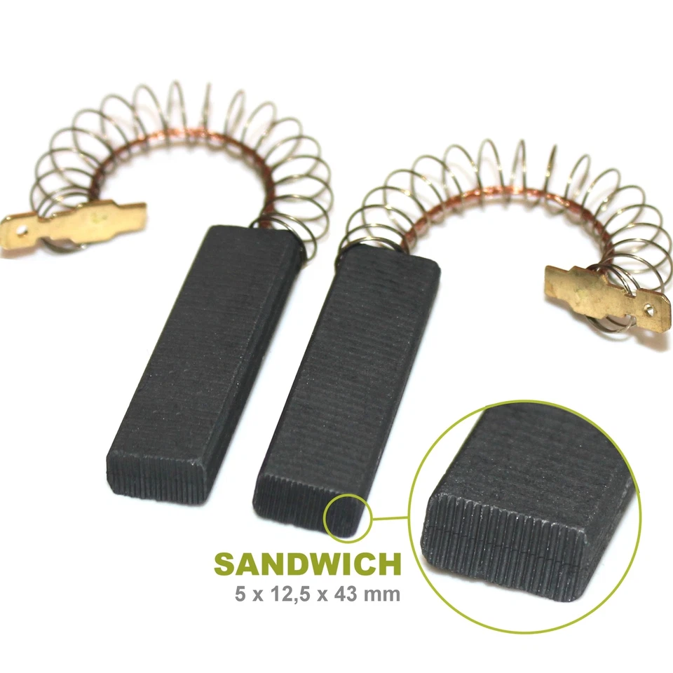 HOBBYPOWER24 Spazzole carbone motore per lavatrice Bosch Siemens 00605694 605694 / A51