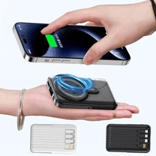30000mAh Power Bank Magnetic Battery Pack Wireless Charge for iPhone 16/15/14/13