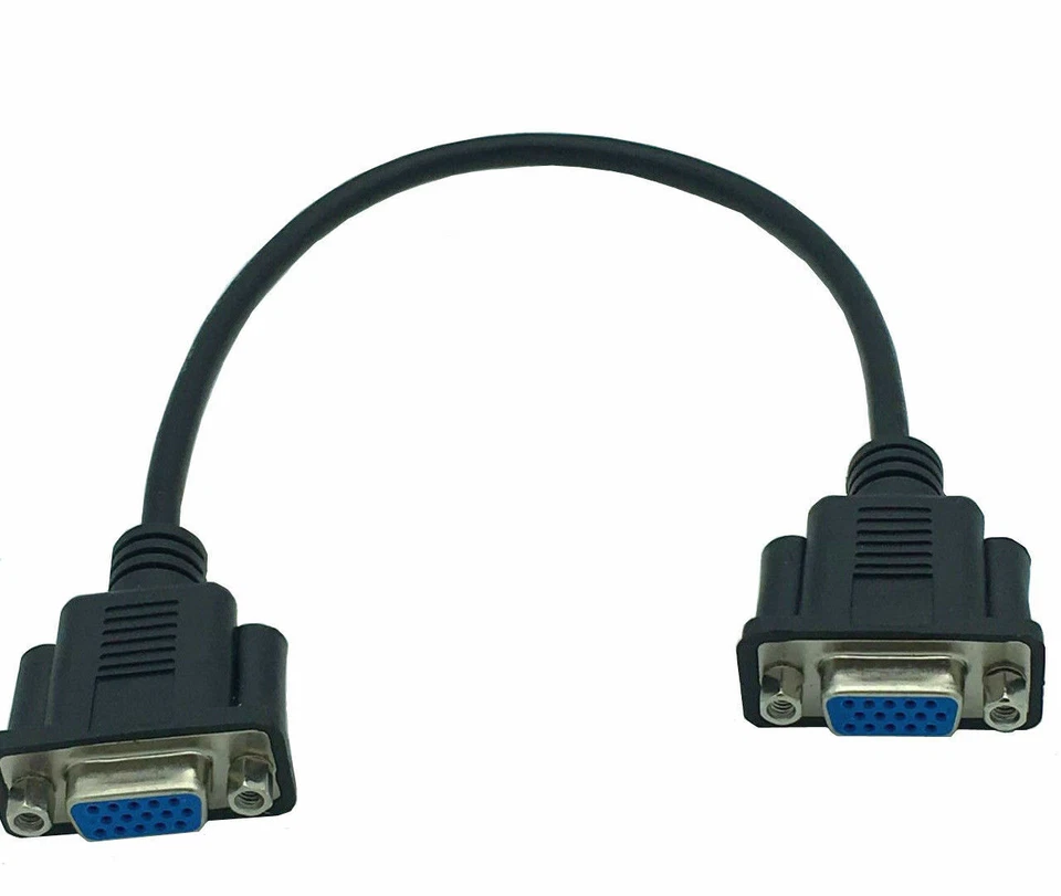 VGA Panel Mount Monitor Extension Cable Female to Female - 0.3m - Image 4 of 4