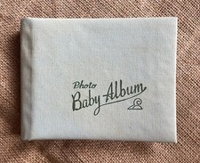 Vtg 40s 50s Photo Album Baby Book w/ 2 Maud Tousey Rangel Litho Prints Unused