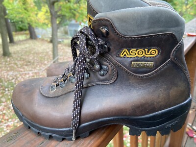 Asolo Mens Boots Leather Vibram Waterproof Warm Snow/Hiking Size 11 AFX  556 Mens ASOLO AFX 556 Vibram Brown Leather Hiking Boots Shoes  main image 4