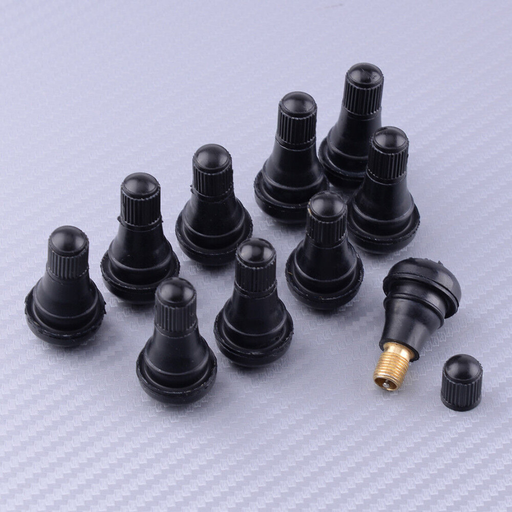 10x TR412 Rubber Tubeless Tire Valve Stems fit for ATV Lawn Mower Garden Tractor