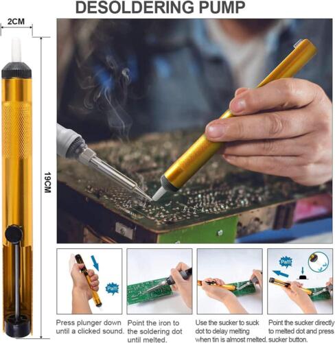 Soldering Iron Kit Rapid Heating Adjustable Temperature LCD Display 5 Tips 90W - Picture 6 of 8