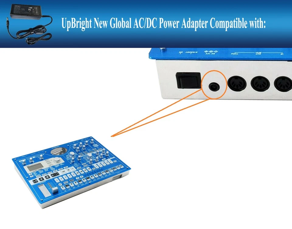12V AC Adapter For Korg Electribe MX EMX-1SD MXSD SD Music Station Power Charger - Image 2 of 4