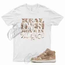 R1 T Shirt for Dunk High Desert Camo Hemp Sail Velvet Brown Light Pink WMNS