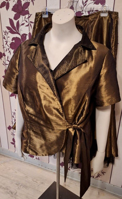 Damen Abendmode Abendkleid ,Zwei Teile Blazer mit Rock 50 .