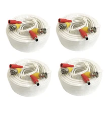 *4 x 50ft BNC Video and Power Extension Cable with Connector for HD Camera 