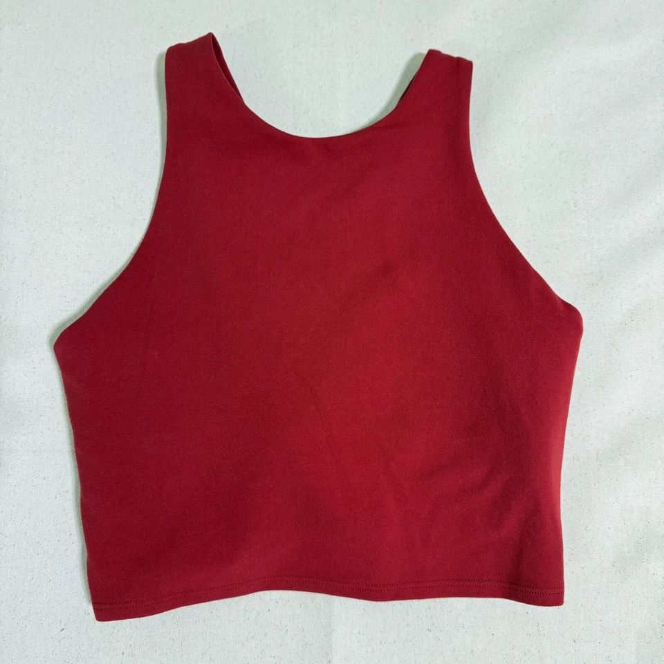Sujetador deportivo Athleta para mujer Top corto rojo entrenamiento correr yoga CrossFit talla XS Foto 2 de 4
