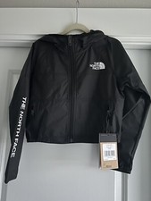 The NORTH FACE Boy's Black Never Stop Hooded Wind Jacket XS