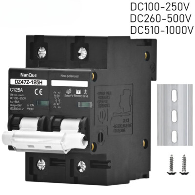MCB Voltage Circuit Breaker C Curve Solar Panel Battery Short Circuit Protection