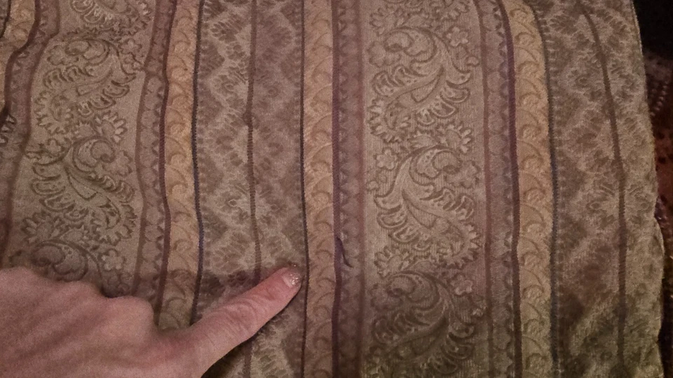 Juego de edredón vintage Royal Velvet de Fieldcrest dorado damasco reina Foto 3 de 4