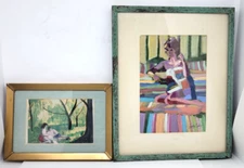 Two Mid Century Oil Paintings One Signed - LORA KEMPER COLEY