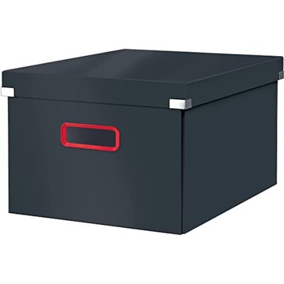 Leitz Click & Store Medium Storage Box, Foldable A4 File Box with Lid, Premium S