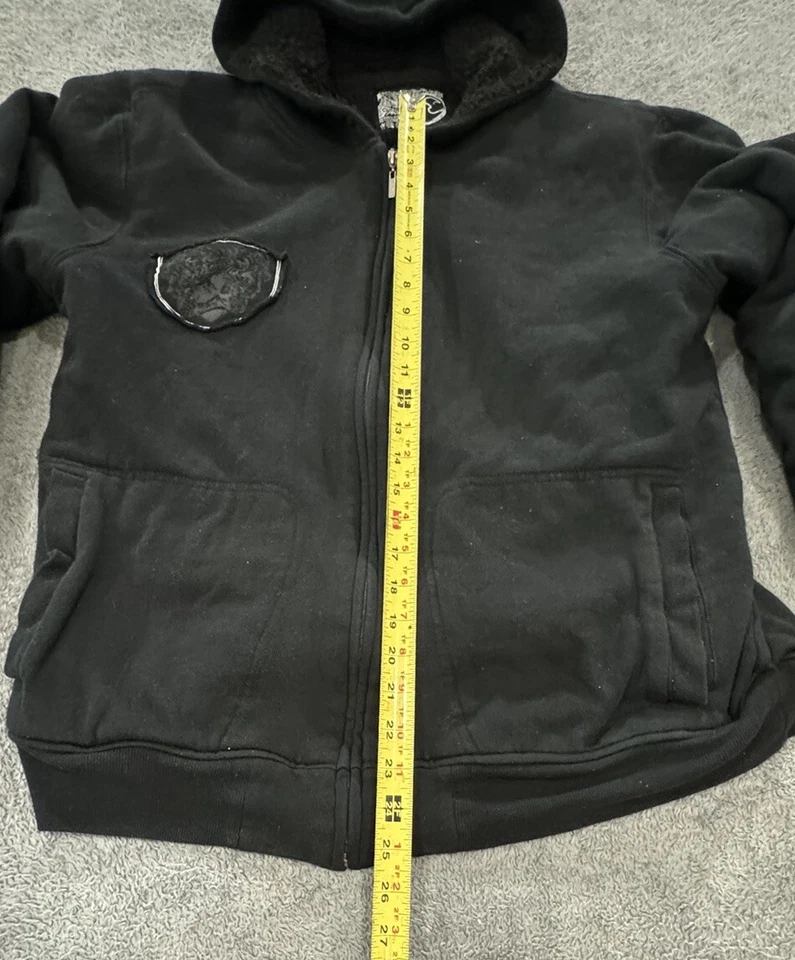 OCEAN CURRENT Hombre Negro/Gris Manga Larga Capucha Cremallera Sudadera/Chaqueta,Talla XL Foto 4 de 4