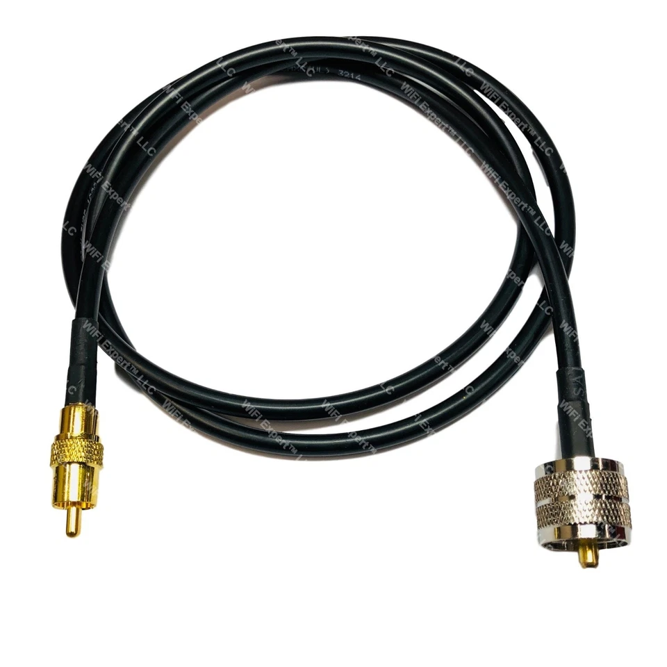 3 feet RG58 PL259 UHF MALE to RCA Male Coaxial cable High Quality ships from USA - Image 2 of 4