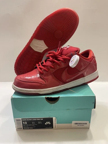 Nike SB Dunk Low Pro Red Patent Leather 2015 (304292-616) Men’s Size 10 VNDS