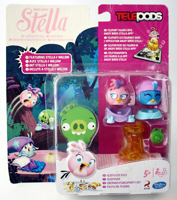 ANGRY BIRDS STELLA SLEEPOVER PACK TELEPODS STELLA & WILLOW FIGURES HASBRO NEW !